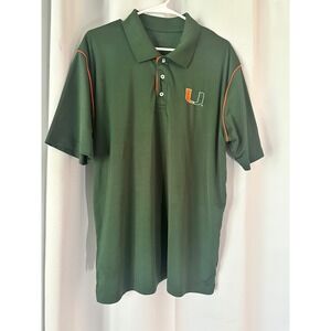 Knight Apparel‎ Miami Hurricanes Polo Shirt Embroidered Logo Green XL
